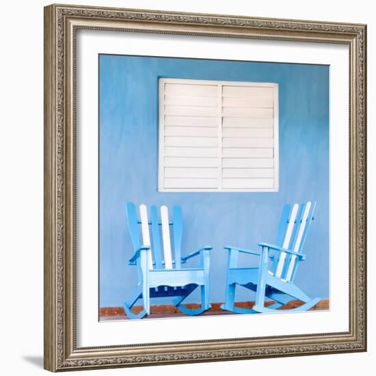 Traditional Rocking Chairs in Vinales, Cuba, Caribbean-Nadia Isakova-Framed Photographic Print