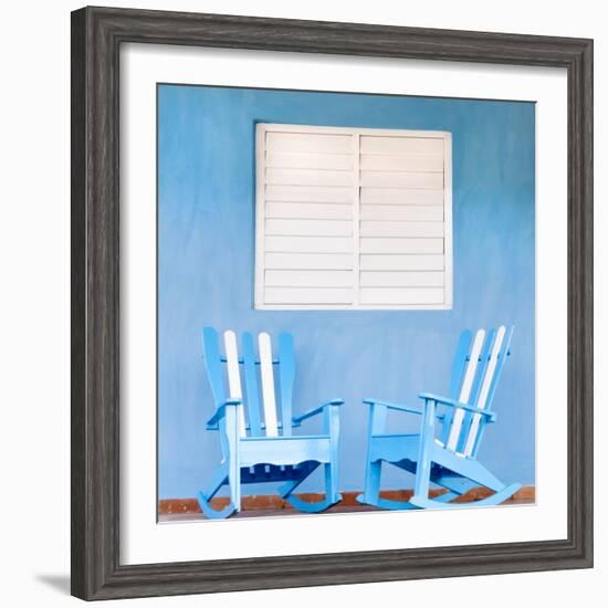 Traditional Rocking Chairs in Vinales, Cuba, Caribbean-Nadia Isakova-Framed Photographic Print