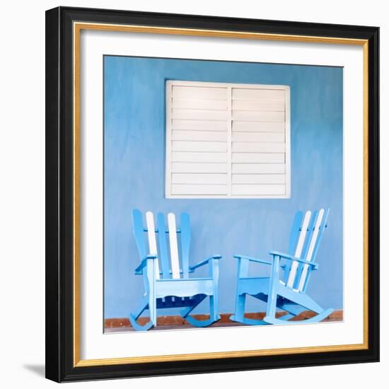 Traditional Rocking Chairs in Vinales, Cuba, Caribbean-Nadia Isakova-Framed Photographic Print