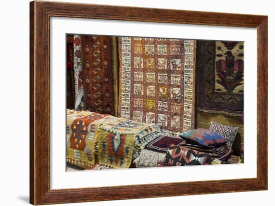 Traditional Rugs for Sale, Grand Bazaar, Istanbul, Turkey, Western Asia-Martin Child-Framed Photographic Print