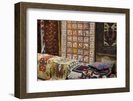 Traditional Rugs for Sale, Grand Bazaar, Istanbul, Turkey, Western Asia-Martin Child-Framed Photographic Print