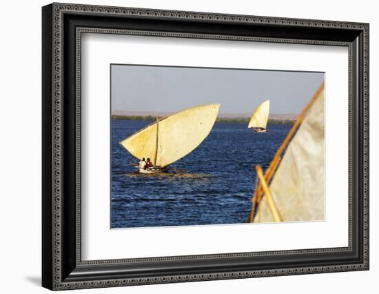 Traditional sail boats, Majunga (Mahajanga), western area, Madagascar, Africa-Christian Kober-Framed Photographic Print