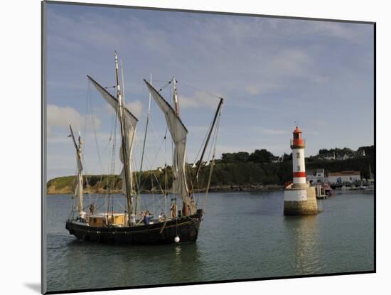 Traditional Sailing Vessel, Port Tudy, Ile De Groix, Brittany, France, Europe-Groenendijk Peter-Mounted Photographic Print