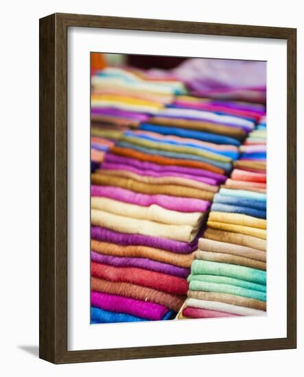 Traditional Silk Scarves of Northern Thailand at the Night Market, Chiang Rai, Thailand-Matthew Williams-Ellis-Framed Photographic Print