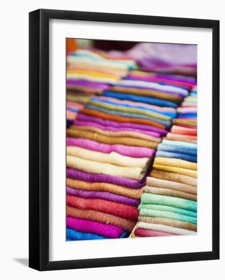 Traditional Silk Scarves of Northern Thailand at the Night Market, Chiang Rai, Thailand-Matthew Williams-Ellis-Framed Photographic Print