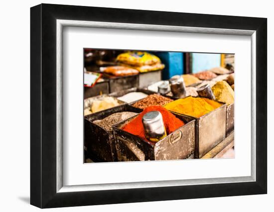 Traditional Spices Market in India.-Curioso Travel Photography-Framed Photographic Print