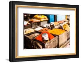 Traditional Spices Market in India.-Curioso Travel Photography-Framed Photographic Print