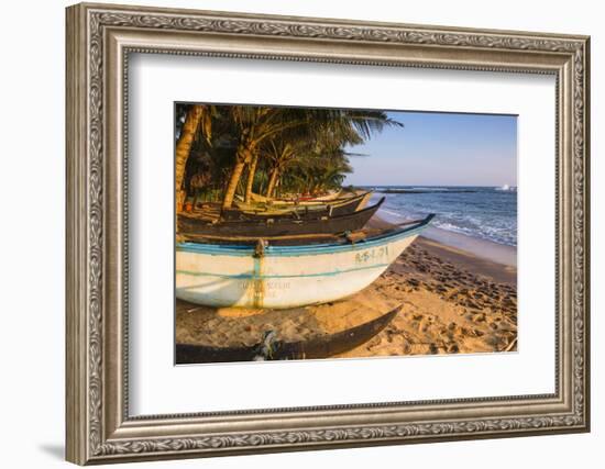 Traditional Sri Lanka Fishing Boat, Mirissa Beach, South Coast, Southern Province, Sri Lanka, Asia-Matthew Williams-Ellis-Framed Photographic Print