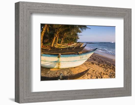 Traditional Sri Lanka Fishing Boat, Mirissa Beach, South Coast, Southern Province, Sri Lanka, Asia-Matthew Williams-Ellis-Framed Photographic Print