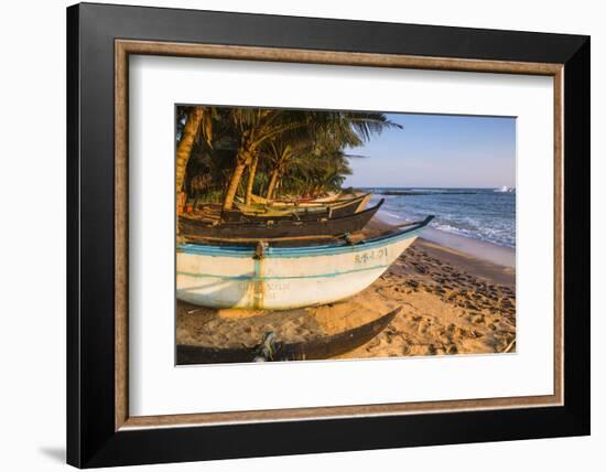 Traditional Sri Lanka Fishing Boat, Mirissa Beach, South Coast, Southern Province, Sri Lanka, Asia-Matthew Williams-Ellis-Framed Photographic Print