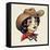 Traditional Tattoo Cowgirl I-Victoria Barnes-Framed Stretched Canvas