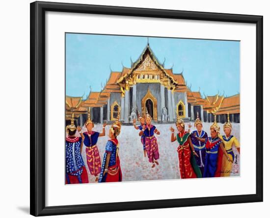 Traditional Thai Dance, 1990-Komi Chen-Framed Premium Giclee Print