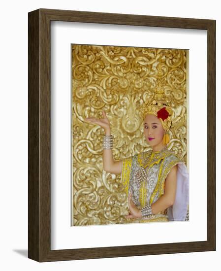 Traditional Thai Dancer, Chiang Mai, Thailand, Asia-Gavin Hellier-Framed Photographic Print