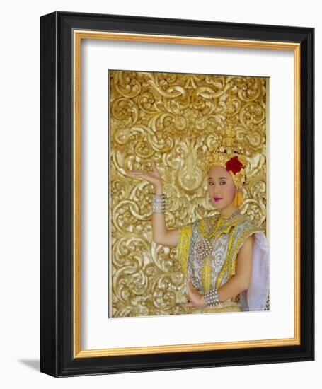 Traditional Thai Dancer, Chiang Mai, Thailand, Asia-Gavin Hellier-Framed Photographic Print