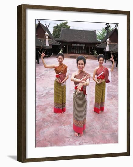 Traditional Thai Dancers, Old Chiang Mai Cultural Centre, Chiang Mai, Thailand, Southeast Asia-Gavin Hellier-Framed Photographic Print