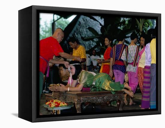 Traditional Thai Marriage, Bangkok Area, Thailand, Southeast Asia-Bruno Barbier-Framed Premier Image Canvas