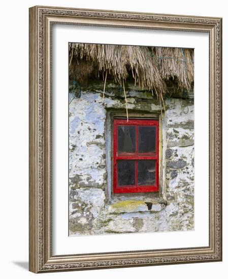 Traditional Thatched Roof Cottage, Inisheer, Aran Islands, Co, Galway, Ireland-Doug Pearson-Framed Photographic Print