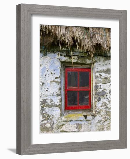 Traditional Thatched Roof Cottage, Inisheer, Aran Islands, Co, Galway, Ireland-Doug Pearson-Framed Photographic Print