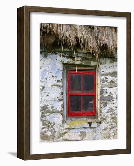 Traditional Thatched Roof Cottage, Inisheer, Aran Islands, Co, Galway, Ireland-Doug Pearson-Framed Photographic Print