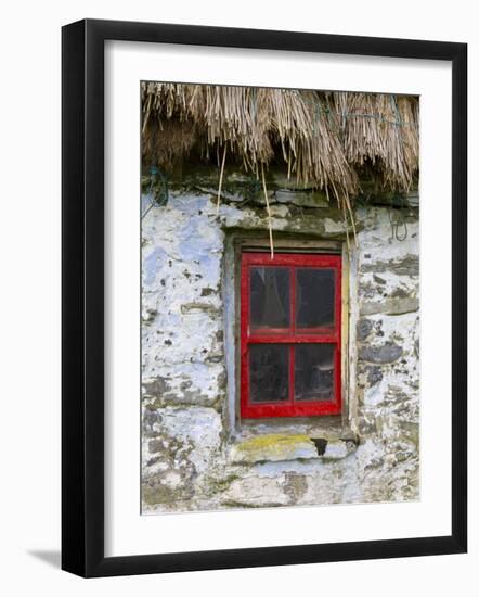 Traditional Thatched Roof Cottage, Inisheer, Aran Islands, Co, Galway, Ireland-Doug Pearson-Framed Photographic Print