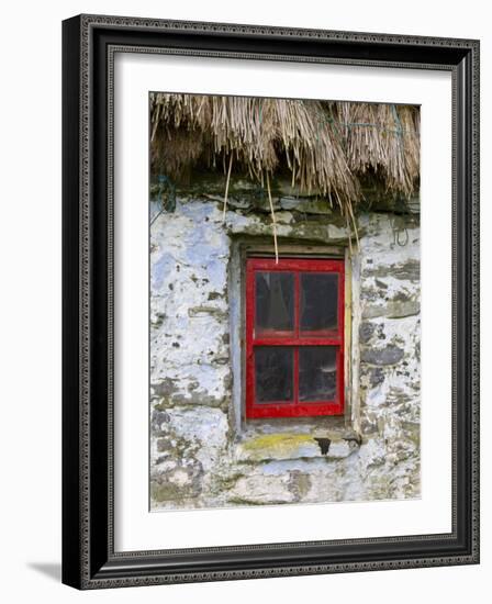 Traditional Thatched Roof Cottage, Inisheer, Aran Islands, Co, Galway, Ireland-Doug Pearson-Framed Photographic Print