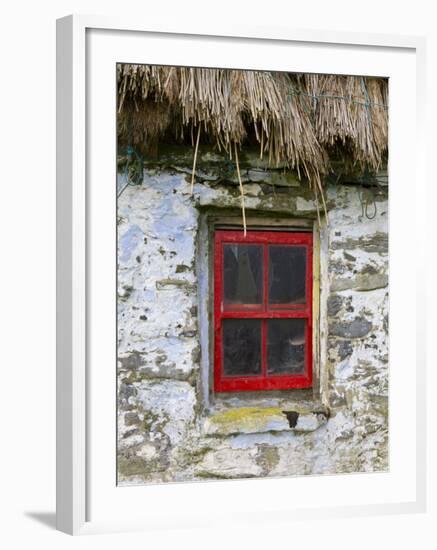 Traditional Thatched Roof Cottage, Inisheer, Aran Islands, Co, Galway, Ireland-Doug Pearson-Framed Photographic Print