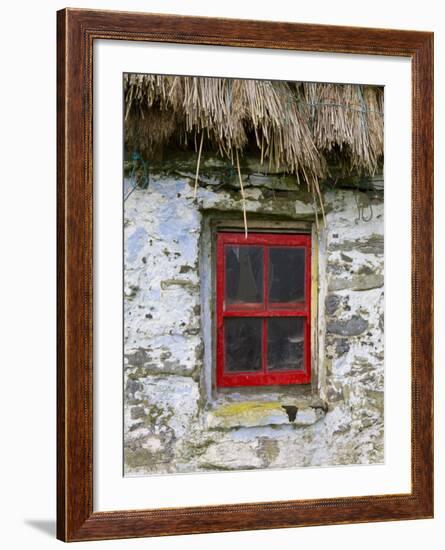 Traditional Thatched Roof Cottage, Inisheer, Aran Islands, Co, Galway, Ireland-Doug Pearson-Framed Photographic Print