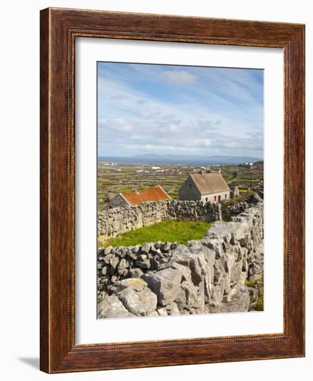 Traditional Thatched Roof Cottage, Inisheer, Aran Islands, Co, Galway, Ireland-Doug Pearson-Framed Photographic Print