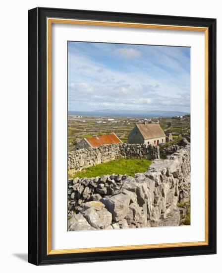 Traditional Thatched Roof Cottage, Inisheer, Aran Islands, Co, Galway, Ireland-Doug Pearson-Framed Photographic Print