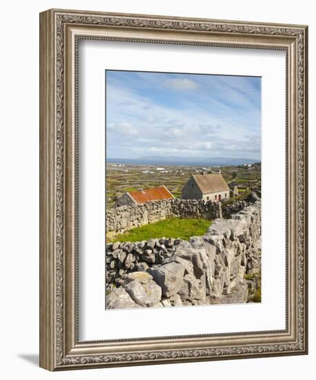 Traditional Thatched Roof Cottage, Inisheer, Aran Islands, Co, Galway, Ireland-Doug Pearson-Framed Photographic Print