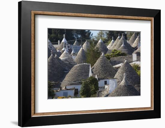 Traditional Trullos (Trulli) in Alberobello, UNESCO World Heritage Site, Puglia, Italy, Europe-Martin-Framed Photographic Print