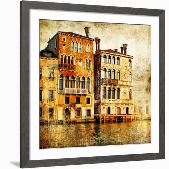 Traditional Venice - Artwork In Painting Style-Maugli-l-Framed Premium Giclee Print
