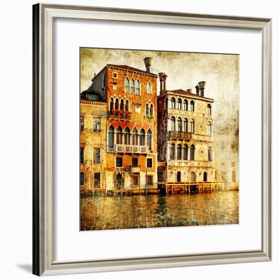 Traditional Venice - Artwork In Painting Style-Maugli-l-Framed Premium Giclee Print