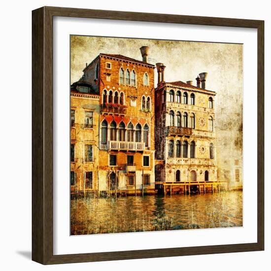 Traditional Venice - Artwork In Painting Style-Maugli-l-Framed Premium Giclee Print