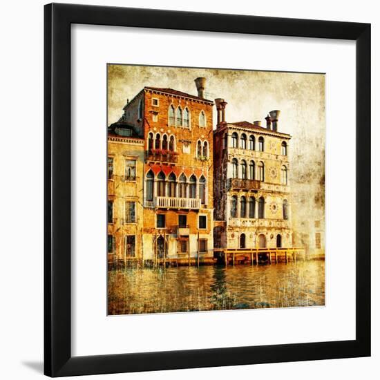 Traditional Venice - Artwork In Painting Style-Maugli-l-Framed Premium Giclee Print