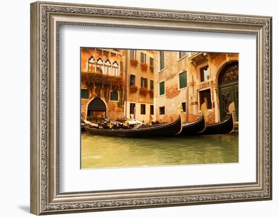 Traditional Venice Gondola Ride-NejroN Photo-Framed Photographic Print