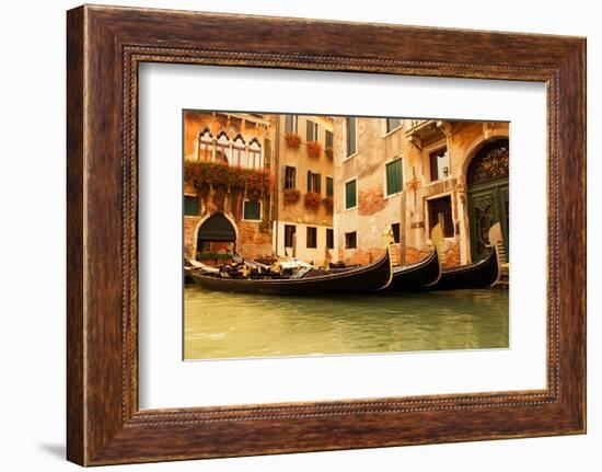 Traditional Venice Gondola Ride-NejroN Photo-Framed Photographic Print