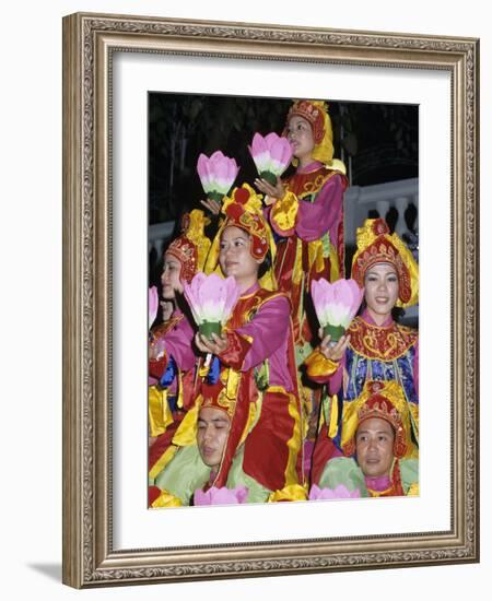 Traditional Vietnamese Lotus Dance, Vietnam, Indochina, Southeast Asia, Asia-Stuart Black-Framed Photographic Print