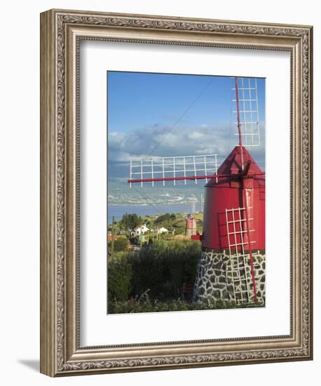 Traditional Windmill, Faial Island, Azores, Portugal-Alan Copson-Framed Photographic Print