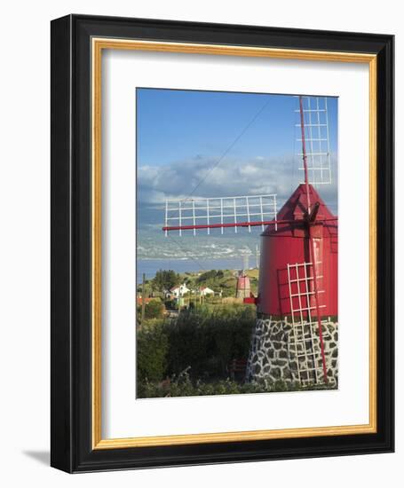 Traditional Windmill, Faial Island, Azores, Portugal-Alan Copson-Framed Photographic Print