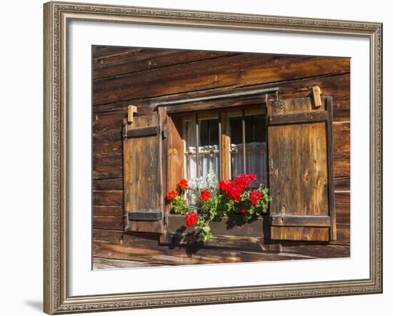 Traditional Window with Planter, Tyrol, Austria-Martin Zwick-Framed Photographic Print