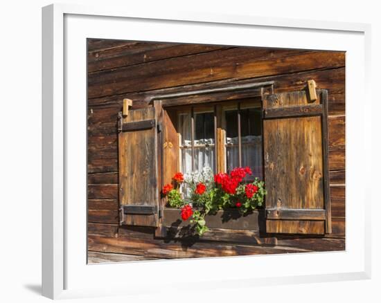 Traditional Window with Planter, Tyrol, Austria-Martin Zwick-Framed Photographic Print