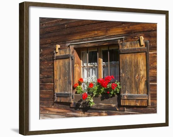 Traditional Window with Planter, Tyrol, Austria-Martin Zwick-Framed Photographic Print