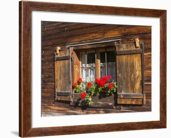 Traditional Window with Planter, Tyrol, Austria-Martin Zwick-Framed Photographic Print