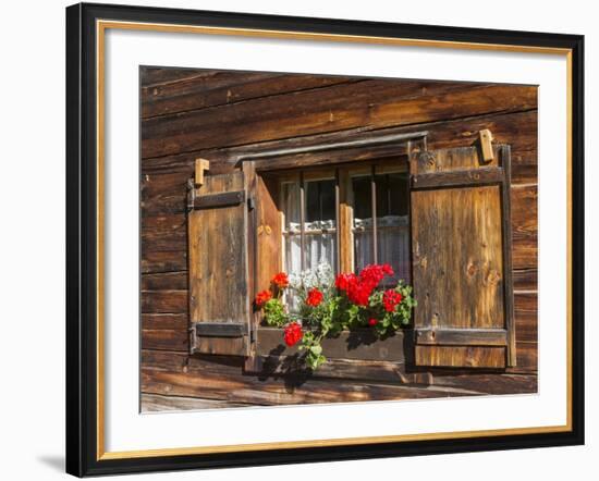 Traditional Window with Planter, Tyrol, Austria-Martin Zwick-Framed Photographic Print