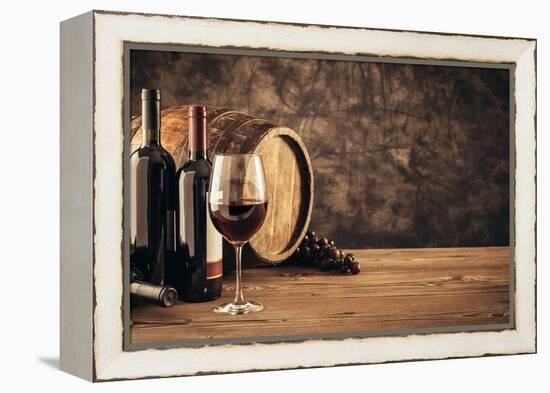 Traditional Winemaking and Wine Tasting-stokkete-Framed Premier Image Canvas