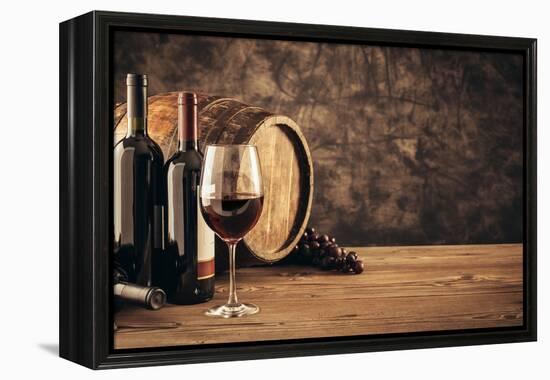 Traditional Winemaking and Wine Tasting-stokkete-Framed Premier Image Canvas