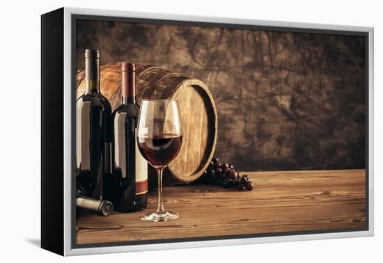 Traditional Winemaking and Wine Tasting-stokkete-Framed Premier Image Canvas