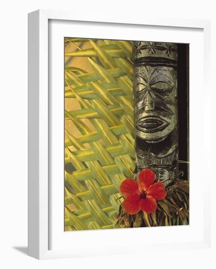 Traditional Wood Carving, Rarotonga, Cook Islands-Neil Farrin-Framed Photographic Print