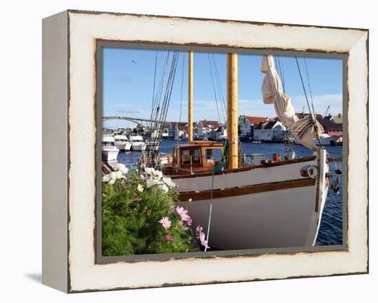 Traditional Wooden Boat, Colin Archer Type, Haugesund, Norway, Scandinavia, Europe-David Lomax-Framed Premier Image Canvas